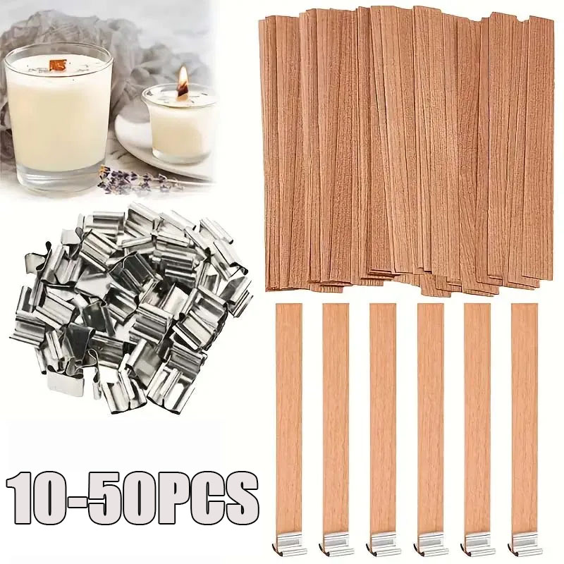 Wood Wick Crackle - Stoppini in Legno con Supporti per